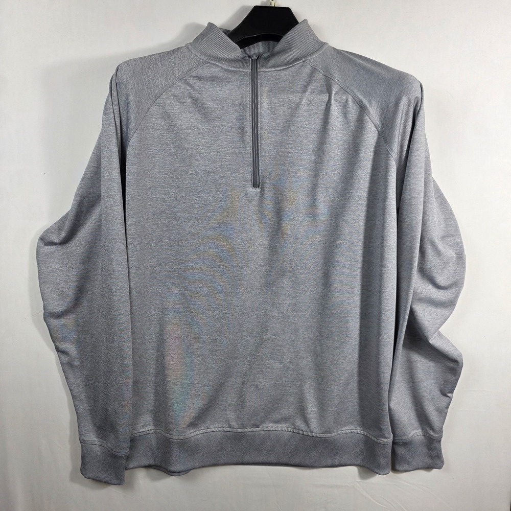 FJ FootJoy Mens XL Gray 1/4 Zip Golf Pullover Long Sleeve Athletic Pullover